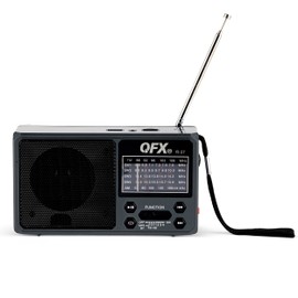 QFX R-37 6-Band (AM, FM, SW1 - SW4) Bluetooth LED Flashlight Solar Radio (2021 Model)