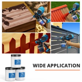 TILSWALL Fence Paint for Paint Sprayer, Durable, Eco-Friendly, Wood Pintura for Cabinet, Crafts, Furniture, Metal, Chair, DIY, Water-Based, Non-Toxic and Odorless, Easy to Apply（Light gray）,Pint 16 oz