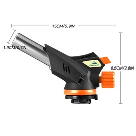 Gas Torch Blow Torch Butane Torch with Adjustable Flame For Kitchen Desserts Cooking Camping Hiking