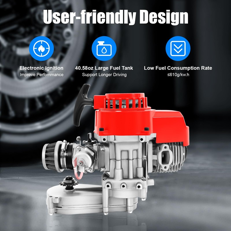 JAYGOVAN 49cc 50cc 2 Stroke Racing Engine Motor, Gasoline Engine