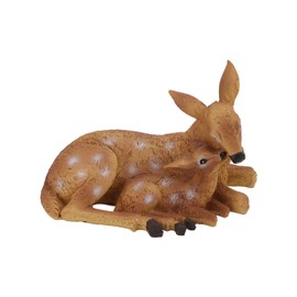 Deer Figurine Hand Painted Coating Treatment Vivid Details Lovely Deer Statue for Home Garden Decoration Gifts