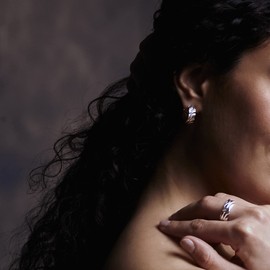 Solid ring for men and women, hammered wide band ring made of 925 sterling silver and rhodium-plated, Precious metal