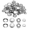 QUARKZMAN Pack of 20 Baseball Cap Button, 20 mm / 0.79 Inch Aluminium Hat Push Button Replacement Cap Top Cover Buttons for DIY Sewing Hat Clothing Making Accessories, Silver