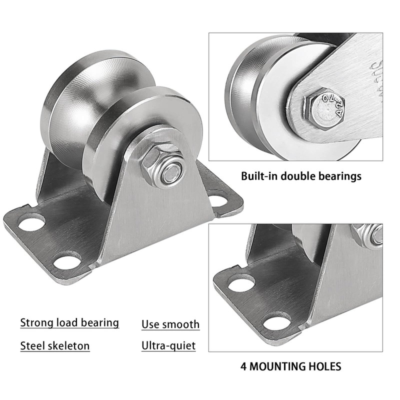 KCNOFNC Pulley Steel Cable, Pulley for Ropes, Pulley with 2