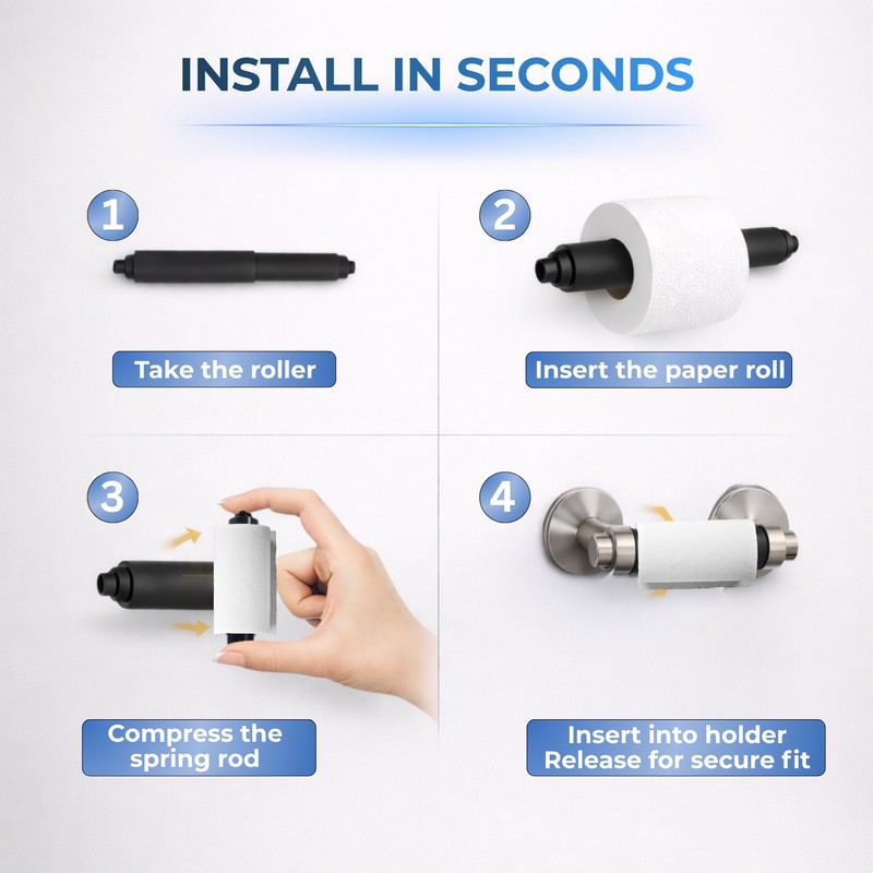 Toilet Paper Holder Spring Rod | Toilet Paper Roller Replacement