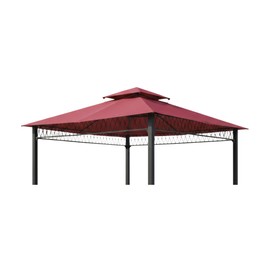 Garden Winds Reinforced RipLock 350 Replacement Canopy Top Cover Compatible with Havenbury 10' x 10' Gazebo Models L-GZ081PST, TGZ081 - Cinnabar