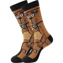 Horror-Hall Mens Unisex Horror Movie Five Nights FREDDY FAZBEAR Novelty Character CREW SOCKS