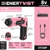 Enertwist Electric Screwdriver, 8V Max 10Nm Pink Cordless Screwdriver Rechargeable