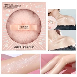 Glitter Body Powder, Glitter Powder (Powder Built-In Type), Fragrance-free, For Christmas, Parties, Events, Stages, Stage