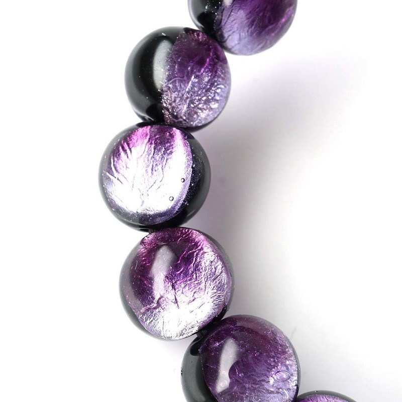 marinpa-puru Firefly Glass Bracelet 10 mm Okinawa Souvenir Glass Bead