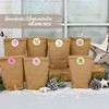 Papierdrachen 24 Adventskalender Zahlenaufkleber - Nr 14 - Sticker 4cm