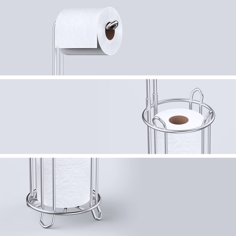 Meangood Toilet Paper Holder Stand and Tissue Paper Roll Dispenser