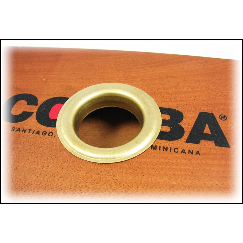 6pc. #12 (1.5" hole diameter) Satin Brass Grommets