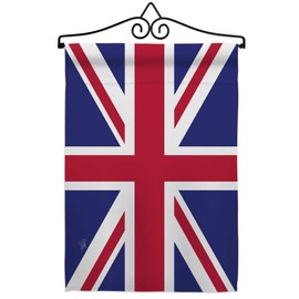 Breeze Decor UK Garden Flag Set Wall Hanger Regional Nation International World Country Particular Area House Decoration Banner Small Yard Gift Double-Sided, Made in USA