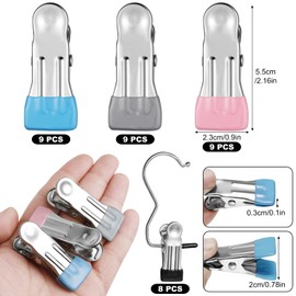 Omsscun 35 Pcs Portable Laundry Hooks, No-slip Metal Boots Hangers,Single Coat Hangers,Hat Storage Hanger Clips,Home Travel Hangers Clips,Clip Hooks Hangers clip set