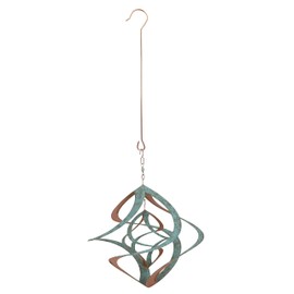 Red Carpet Studios Deluxe Double Helix Cosmix Wind Spinner, 14-Inch, Patina and Copper