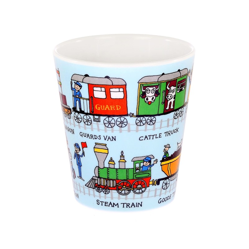 Tyrrell Katz Melamine Trains Design Children’s Beaker · Illustrated Steam