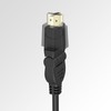Sanwa Supply KM-HD20-3D20N High-Speed HDMI Cable (3D Connector) (Black, 6.6
