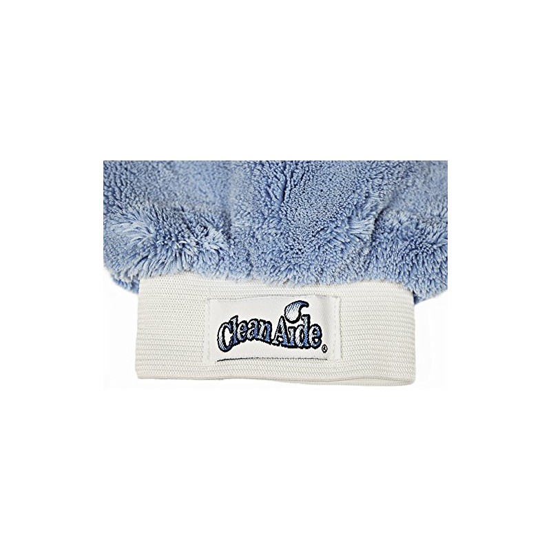 CleanAide Microfiber Terry Weave Dusting & Polishing Mitt, Lint-Free, Scratch-Free,