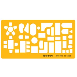 Liquidraw 1:50 Scale Architectural Scale Ruler Drawing Template Stencil Architect Technical Drafting Supplies, Architecture Furniture Design Symbols for House Interior Floor Plan