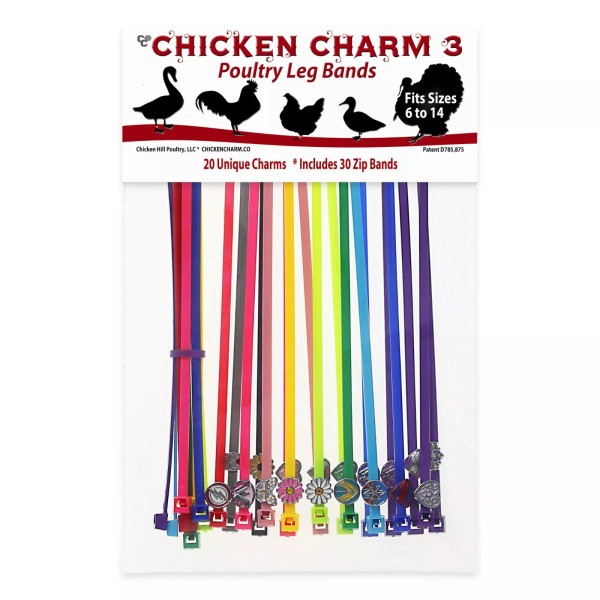 Chicken Charm 20 Chicken Charm ® 3 Poultry Leg Bands