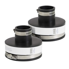 Supply Giant 6I56x2 Flexible Pvc Reducing Coupling with Stainless Steel Clamps 4 x 1-1/2 inch Black (pack of 2)