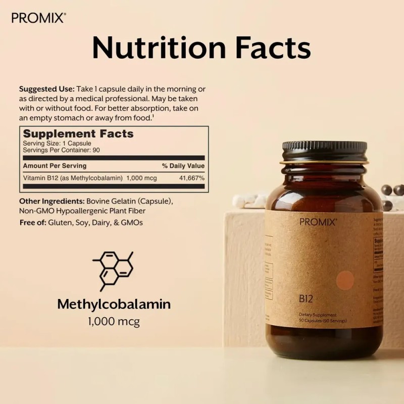 Vitamina B12 Promix Nutrition 1000mcg Metilcobalamina