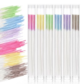 ATOMUS 360pcs Ear Hole Floss Earrings Hole Cleaner Disposable Earrings Piercing Aftercare Cleaner Earrings Piercing Cleaning Line (Green, Blue, Purple, Rose Red, Yellow, Brown.)