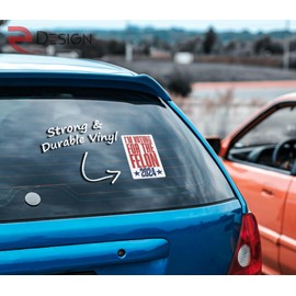 eDesign I'm Voting for The Felon 2024 Trump Sticker Decal - 6 Inches - Trump Stickers for Car Truck Van Window Bumper Laptop Tablet Cup Tumbler Water Bottle and Any Smooth Surface