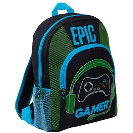 Epic Gamer Backpack Kids Teens Adults Travel School Gaming Bag Rucksack with Bottle Holders