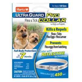Hartz UltraGuard Pro Reflective Flea & Tick Collar for Dogs and Puppies, 7 Month Flea and Tick Prevention Per Collar, 1 Count