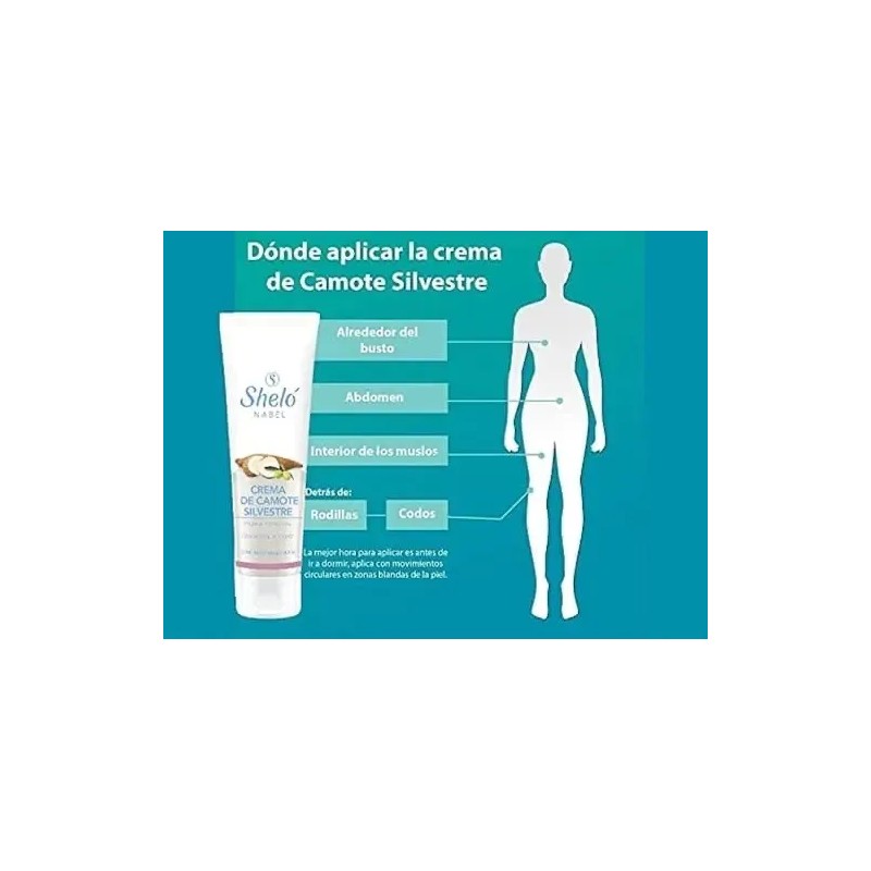 Crema Corporal Camote Silvestre Shelo Nabel Coco Olivo