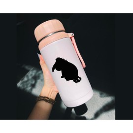 Winnie-The-Pooh Bear and Piglet Laptop/Tablet/Car Small Light Switch Stickers Bear and Piglet Laptop/Tablet/Car Small Sticker (Black)