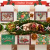 Toplive Christmas Placemats, Set of 6 Elegant Winter Table Mats