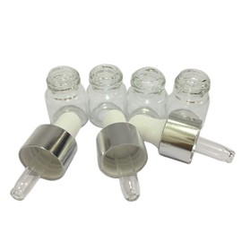 15 Pcs Clear Glass Dropper Bottles Essential Oil Bottles Refill Sample Vials Aromatherapy Perfume Liquid Glass Bottles With Eye Dropper&Silver Lids (1ml)