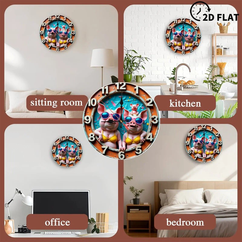 10-Inch Custom Wooden Clock that is a Miniature Model of