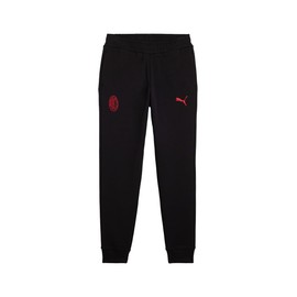A.C. Milan - Pantaloni FtblESS Bambino, Tuta con Logo A.C. Milan e Puma, Prodotto Ufficiale, Bambino, Nero, 10 Anni