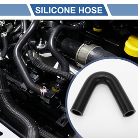 A ABSOPRO 1 Stück 22mm/0,87" ID 102mm/4,02" Länge 135 Grad Schwarzer Autosilikonschlauch Kühlmittelschlauch Universal