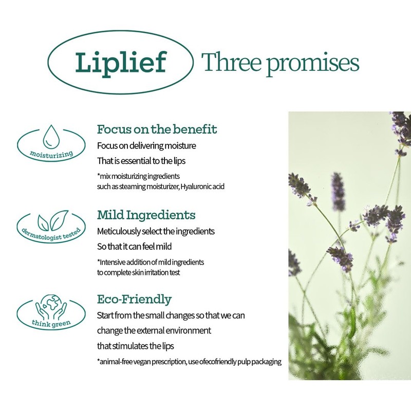 LIPLIEF Steaming Lip Balm Holika Korean Vegan Lip Care Colorless