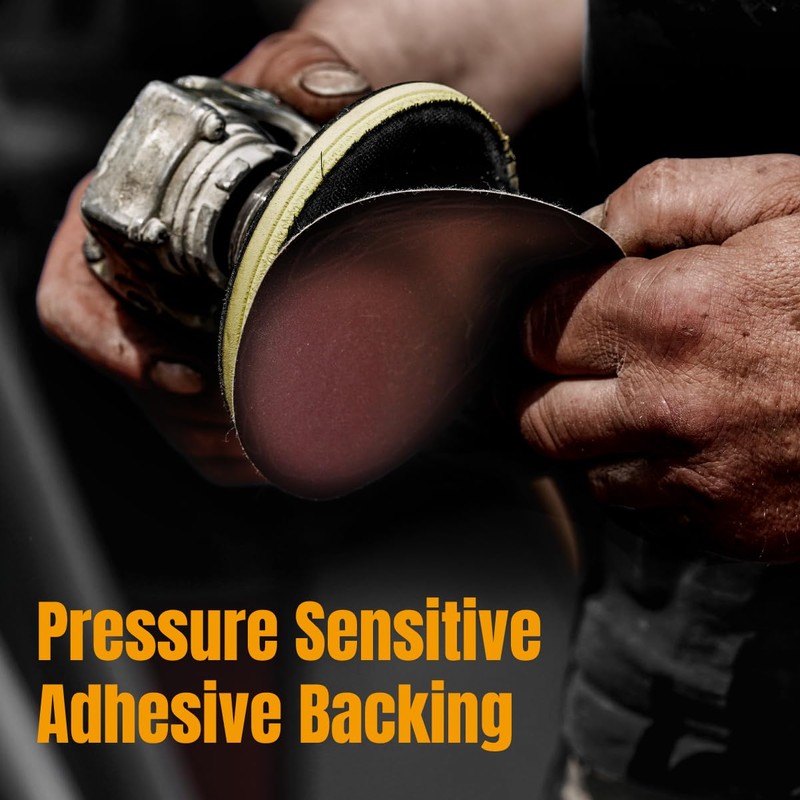 POWERTEC 10 PCS 80 Grit 8 Inch PSA Sanding Discs,