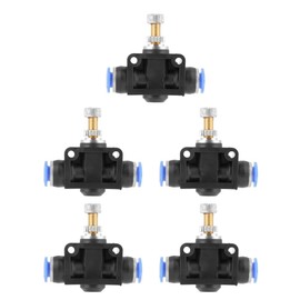Pipe Throttle Valve Push 5pcs 6mm Air Flow Control Valve Pneumatic Fittings and Flow Reducer