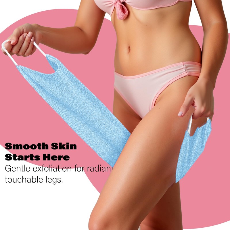 XNXA Exfoliating Back Scrubber for Shower with Handles, Double-Sided Body