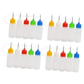 FELTECHELECTR 20pcs Squeeze Bottles Empty Glue Applicator Bottles with Lids for Craft Glue Paint Liquid Dispensing Flexible Pe Material Design Easy to Refill