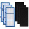 HAPF30AT Filter for Holmes Air Purifier AER1 Series Total Air Filter Replacement for HAPF30AT and HAP242-NUC Filter Replacement (3 HEPA + 3 Carbon Booster Pre Filter)
