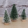 FOMIYES Small Pine Tree Decor with Wooden Bases Desktop Christmas