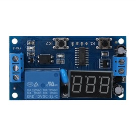 Timer Relay Module, Infinite Loop Delay On/Off Switch Module with LED Display, DC 12V Cycle Timer for Equipment Burn-in Test, Fish Tank Intermittent Pump, Timer Operating Circuit