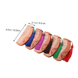 Outanaya 5pcs Sculptural Wood Hair Combs Delicate Handmade Design for Styling Durable and Easy Detangling Hairdressing Tools for Women Featuring Auspicious Clouds Motif