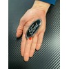 Ford Black Oval Novelty Decorative Logo Chrome Plated Plastic Emblem.