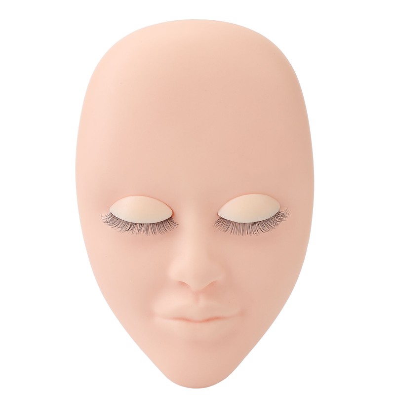 3pcs Lash Mannequin Head Double Layers Realistic Training 3D Rubber