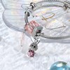Women's Popular Rabbit Bangle, Pink, Blue, Adjustable, Opening, Platinum, Zircon